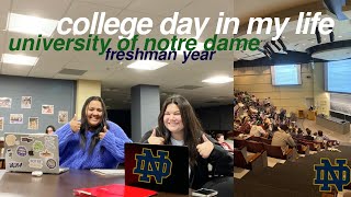 day in the life of a university of notre dame college student (freshman year)