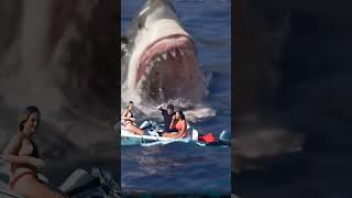 "Suspenseful Moments: Giant Shark Devours Boat!"#adventure #shark #shortsfeed