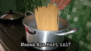 Masak mie lidi/ spagethi toba.