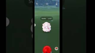 A wild Swirlix pokemon cought, #pokemongo, #short , #swirlix,