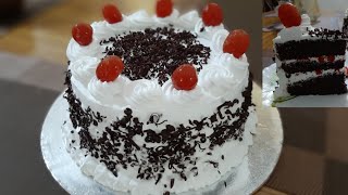 EGGLESS BLACK FOREST | ഓവൻ ഇല്ലാതെ Eggless Black Forest Recipe | No Egg |No Oven