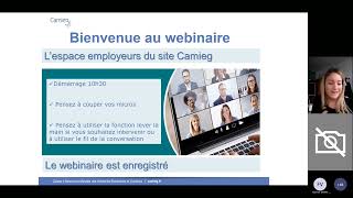 Webinaire - L'espace Employeurs du site Camieg.fr