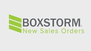 Boxstorm Training: New Sales Orders