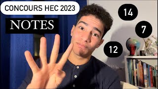 Mes notes aux écrits des concours HEC 2023 !