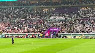 Luka Modric getting a standing ovation by Croatia AND Argentina fans.