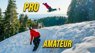 Amateur Vs Pro Snowboarder Side Hits Game of S.N.O.W.