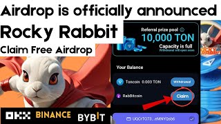 Rocky Rabbit Is Officially Announced in 23 September [] Claim Your Free Airdrop [] Backed By Ton