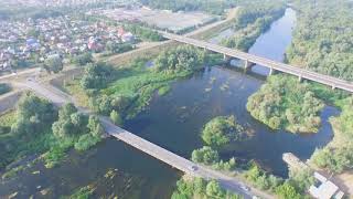 Река Урал делит материк на Европу и Азию. г. Орск.