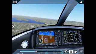 Seattle Washington to a domestic airport flight by a private jet in X-plane flight simulator