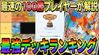 [ポケポケ]最速で100勝を達成したプレイヤーが最強デッキランキングを徹底解説します！