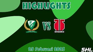 #shlprideweek | Färjestad-Örebro | 4-5 | Highlights | 25 Februari 2023 | SHL