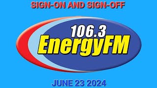 Energy FM 106.3mhz Naga City Sign-On and Sign-Off - 6-23-2024