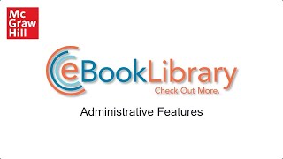 eBook Library Administrative Features