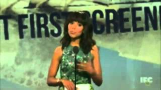 Kerry Washington Presents "Best First Screenplay" at 2013 Independent Spirit Awards