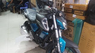 2019 New Yamaha FZS V3 (ABS) Most Comfortable Bike in 150c Sagment | Gray and Cyan Blue., Matt Black