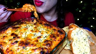 ASMR Baked Rotini with Garlic Bread | Eating Sounds | No Talking