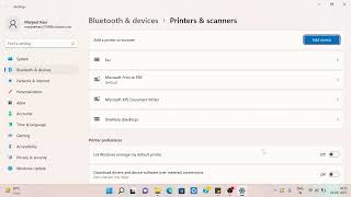Set default Printers & Scanners in Windows 11