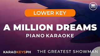 A Million Dreams - The Greatest Showman (Lower Key - Piano Karaoke)