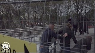 Les néonazis du GUD courent se cacher derrière la police face à des antifascistes - Paris 17/04/17