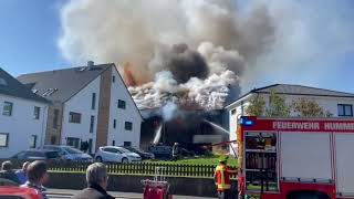 Scheune in Hummeltal in Vollbrand