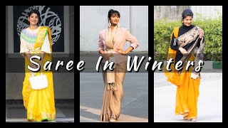 How To Wear Saree In Winters | Winter Wedding Outfit Idea