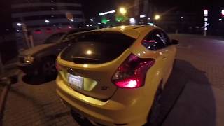 Ford Focus ST 2014 300HP tuned by COBB acceleration and sound blow off cracow street racing