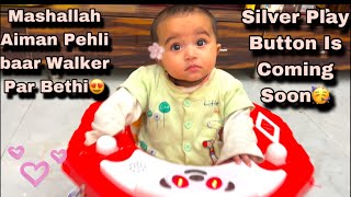 Pehli Baar Aiman Walker Par Chali😍 || Silver Play Button Aane Wala Hai🥳 || Family Vlogs