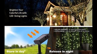 Homemory Waterproof Solar String Lights, Indoor Fairy Lights for Patio, Yard, Pathway, bedrooms