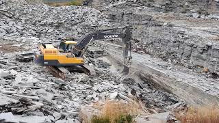 Volvo EC 380 excavator works with slate 3