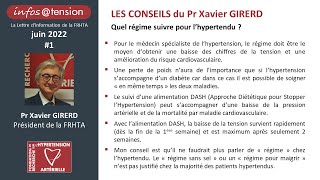 Quel régime suivre pour l’hypertendu ? - Pr Xavier Girerd