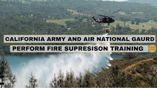 California Army and Air National Guard helicopters perform fire suppression training (2019)