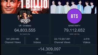 UR Cristiano  vs BTS  live subcount