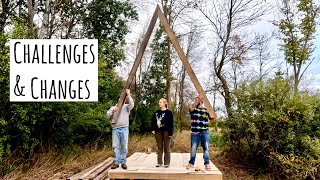 A-Frame Cabin Build - FLOORING AND FRAMING with home-sawn lumber