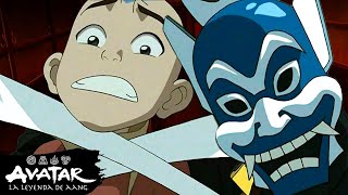 ¡Aang y el Espíritu Azul escapan de la Nación del Fuego + Zhao! 🔥| Escena completa | Avatar