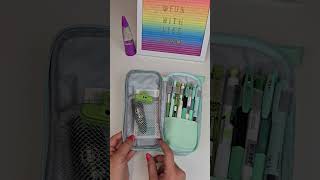 everything green only stationery organization #asmr #stationery #colorchallenge #stationerypal