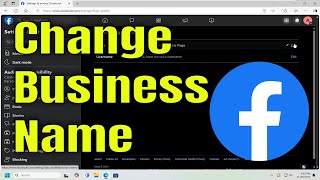 How To Change A Facebook Business Page Name - Full Guide [2025]