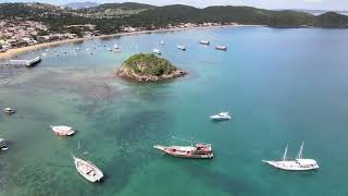 Búzios RJ Visto de Cima - Sobrevoo na Praia do Centro