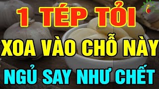 Bác sĩ mách sau 9 giờ tối lấy 1 nhánh tỏi xoa vào chỗ này ngủ ngon tới sáng, gan thận khỏe như voi