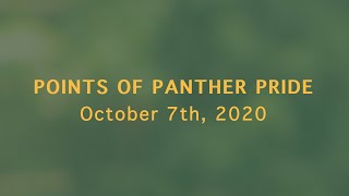 Points of Panther Pride | October 7th, 2020