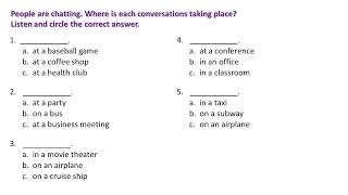 Listening test 1 _ improve your English