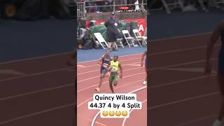 15 Year Old #QuincyWilson 44.37 400 meter split 😳😳😳😳 #fyp #track #trackandfield #speed #fast