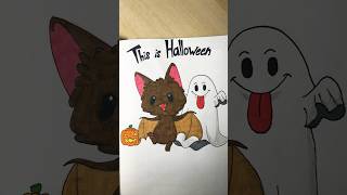 Happy Halloween 🎃🦇👻 #shortvideo #shortsvideo #drawing #halloween #ghost #pumpkin #short