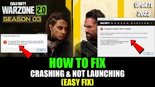 WARZONE 2.0 SEASON 3 FIX CRASHING IN PC | Fix Warzone 2.0 Season 3 Crashing & Not Launching PC