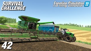 Harvesting The BIG Soybean Field! BIG MONEY!?!? | Survival Challenge | Farming Simulator 22 - Ep42