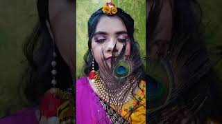 Radha makeup look#janamashtmispecial #youtubeshorts #trendingshorts #video