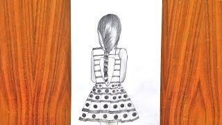 How to draw a girl step by step / Pencil Sketch drawing