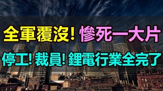 全完了！停工！裁員！鋰電行業慘遭「倒春寒」，工廠停工停產，企業訂單銳減，動力鋰電池嚴重過剩，電池企業盲目擴張，行業面臨大洗牌，中小型電池企業慘死，一片哀嚎