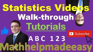 Учебники и видео по статистике - Mathhelpmadeeasy