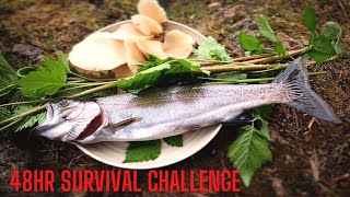 48Hr Fish & Forage Solo Survival Challenge!!