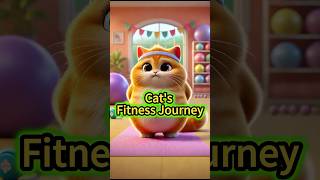 Cat's Fitness Journey  #cat #cutecat #funny #kitten